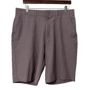 Johnnie O Modern Fit Heathered Gray Shorts 36 Golf Casual Walking Hiking Fishing